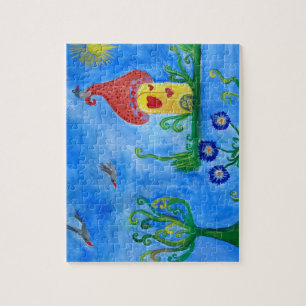 Mushroom House Puzzle avec boîte cadeau