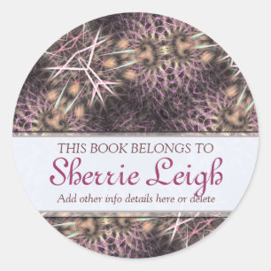 Mushrumia Fractals Étiquette plaque