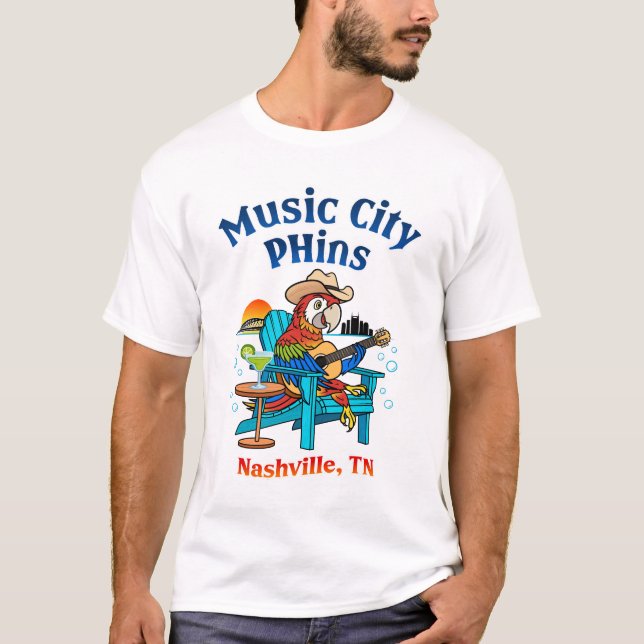 Music City Phins - Logo avant masculin T-shirt (Devant)