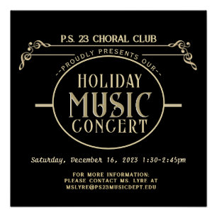 Music Club School Choir Choral Group Event Poster