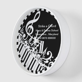 Music Drama School Publicité Promotion Horloge