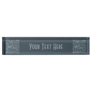 Music Genres Word Collage personnalisé plaque d'id