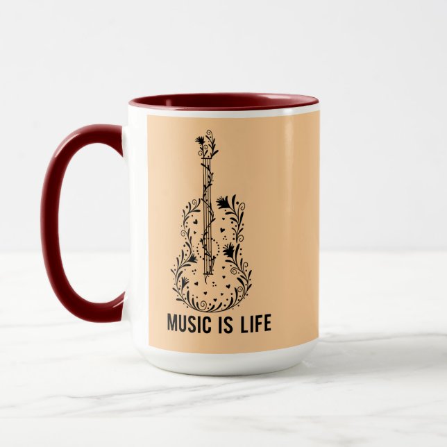 Music Is Life Instrument Art | Combo Mug (Gauche)