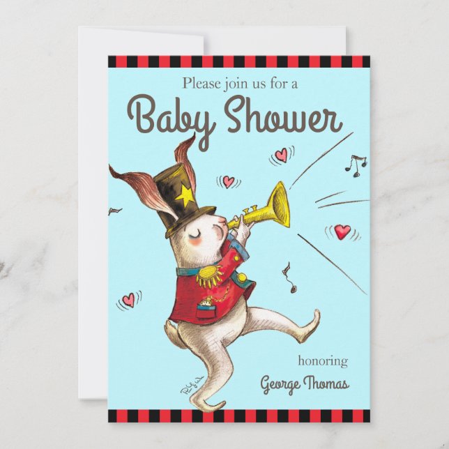 Music Maker ! Carte d'invitation Rabbit (Devant)