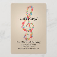 Music Note Invitation