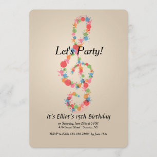 Music Note Invitation