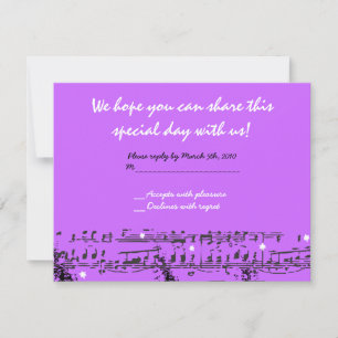 Music Notes Stars Bat mitzvah Invitation RÉPONSE