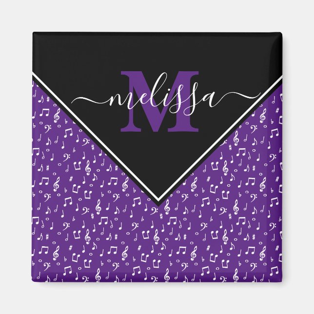 Music symbols personalized  magnet (Devant)
