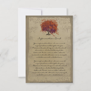 Musical Gold Dark Orange Plum Heart Leaf Tree