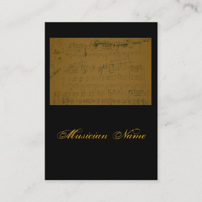 Musicien carte de visite (Devant)