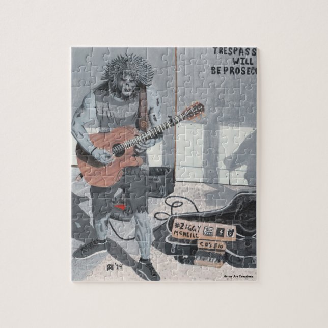 Musicien de guitare Zombie Petit Imaginaire Puzzle (Vertical)