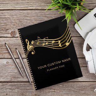Musicien Gold Notes musicales Élégant Personnalisé