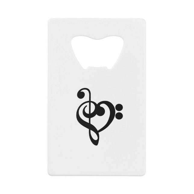 Musicien Musique Cœur - Clé de Sol Clé de Fa (Devant)