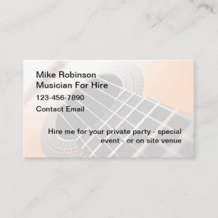Musicien Pour L'Embauche De Cartes de visite