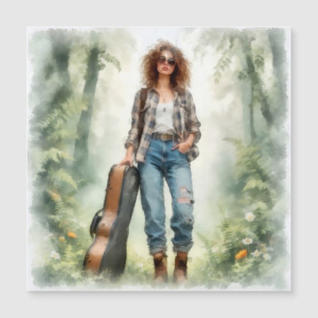 Musicienne nomade dans la forêt enchantée (Devant)