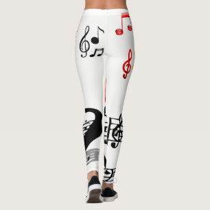 Musiciens blancs rouges leggings longs pour elle