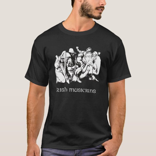 Musiciens irlandais - T-shirt noir (Devant)
