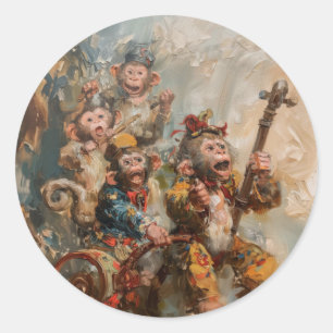 Musiciens - Stickers ronds pour la papeterie