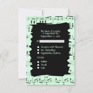 Musique Abstraite Noir et Menthe RSVP avec Choix d