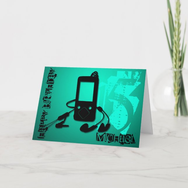 Musique aux oreilles 15e anniversaire carte person (Devant)