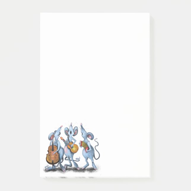 Musique Bande Souris Heureuse Post-it® drôles (Devant)