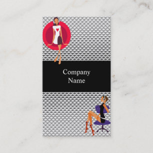 Musique carte de visite Filles Argent Noir 2