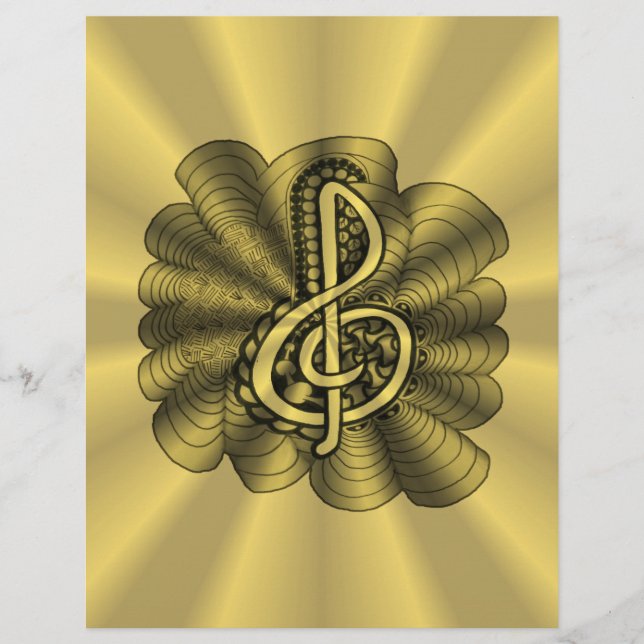 Musique Clef Gold Papier à rebut (Devant)