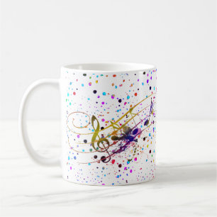 Musique colorée tplatter tasse de café