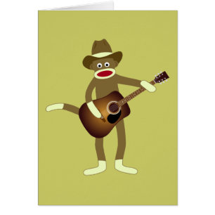 Musique country de singe de chaussette