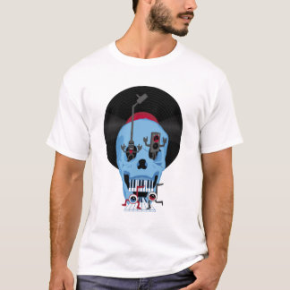Musique de crâne avec le T-shirt de globes