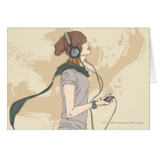 Musique de écoute de jeune femme