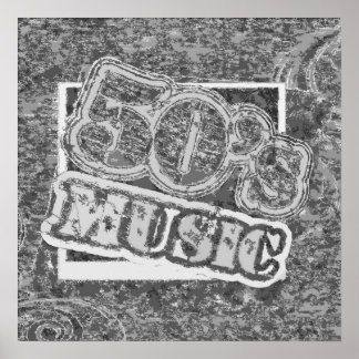 Musique des années 50 vintage - Poster
