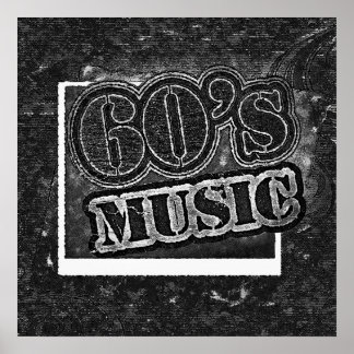 Musique des années 60 vintage - Poster