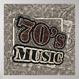 Musique des années 70 vintage - Poster