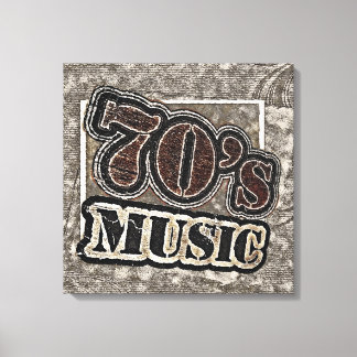 Musique des années 70 vintage - Toile enveloppée