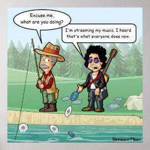 Musique Diffusion Funny Pun Poster