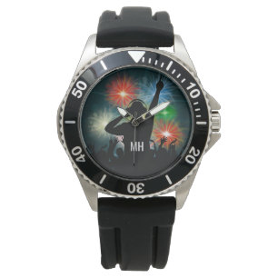 Musique DJ montres monogrammes personnalisées