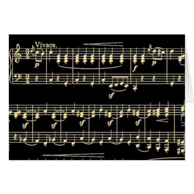 Musique d'or en noir (Devant Horizontal)