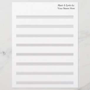 Musique en feuille vierge 8 stave