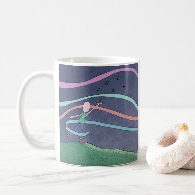 Musique et mélodie Café Mug (Avec donut)