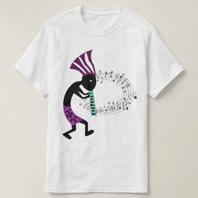 Musique et Petroglyph Kokopelli T-Shirt (Design devant)