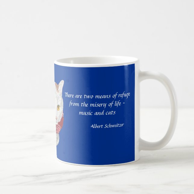 Musique et tasse de cadeau de citation de chats (Droite)