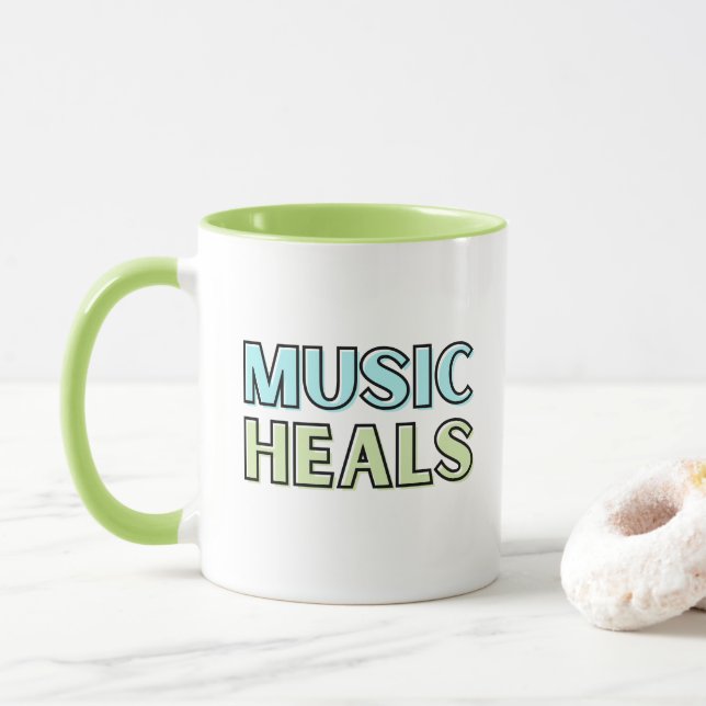 Musique guérit Mug (Avec donut)