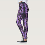 Musique guitare Leggings violets<br><div class="desc">Leggings de musique de guitare - Design de peinture MIGNED</div>