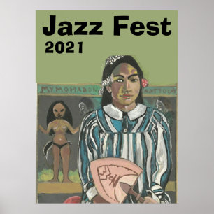 Musique jazz après Poster de Gauguin