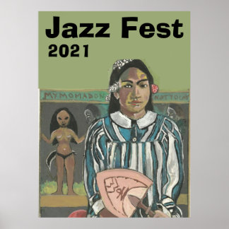 Musique jazz après Poster de Gauguin