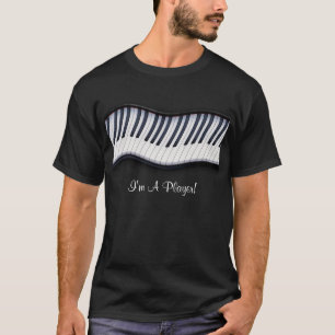 Musique Lover Piano Keys T-shirt noir