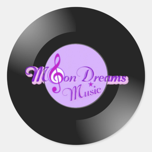Musique MoonDreams Record Stickers ronds (Devant)