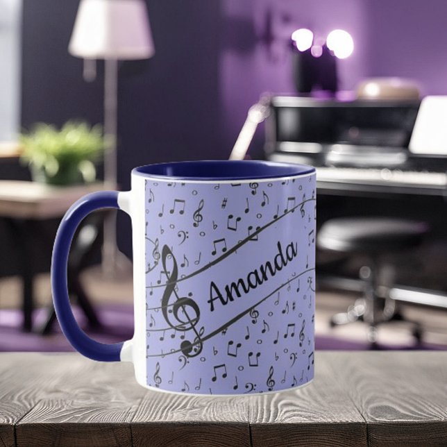 Musique noire personnalisée Café Mug (Créateur téléchargé)