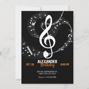 Musique note symphonie invitation